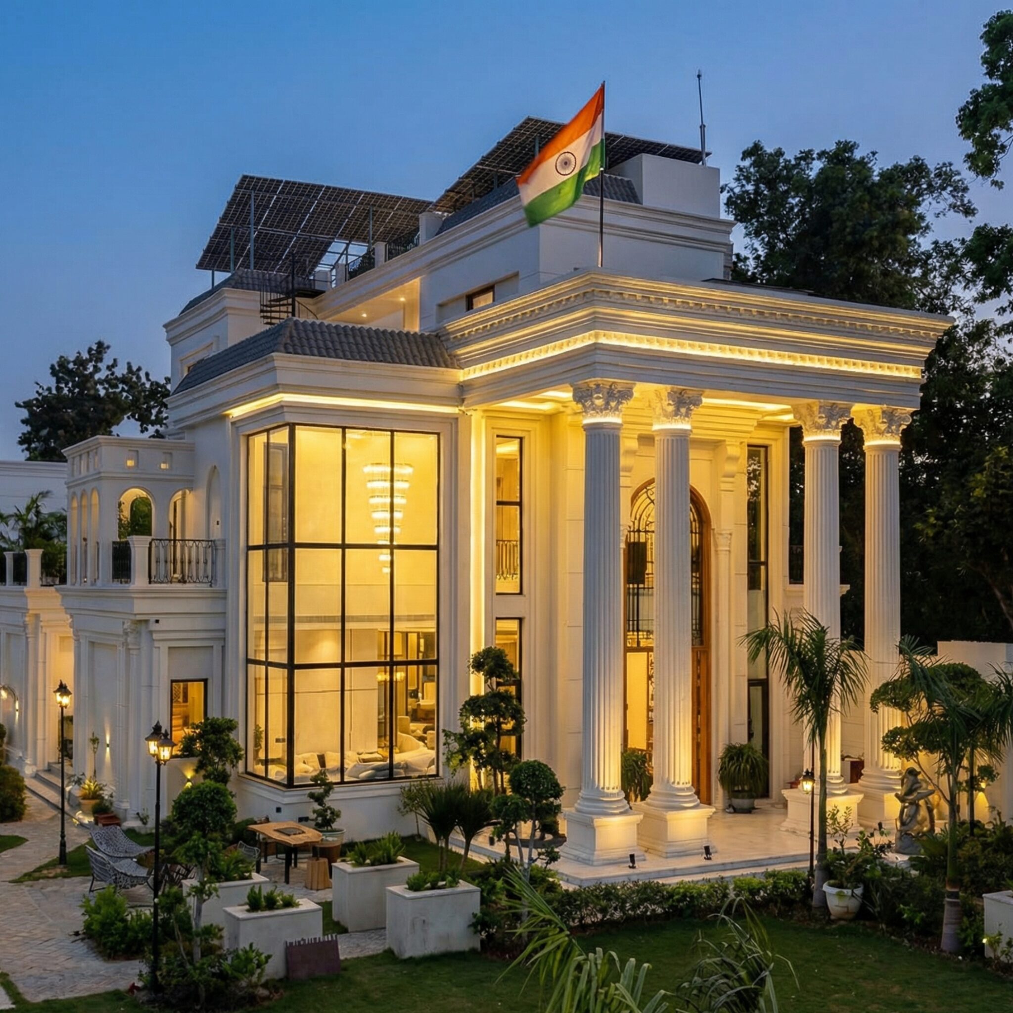 Luxury villa exterior architecture design